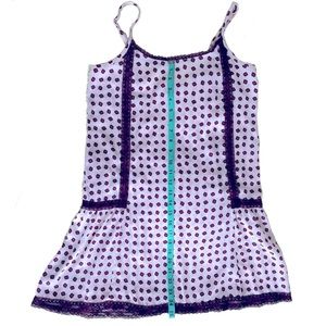 Aerie Satiny Pink/Berry Mini Slip Dress SzS